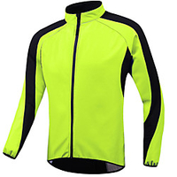 Damen Herren Fahrradjacke Winter Vlies Polyester Fahhrad Jacke Windjacken Oberteile Windundurchlässig Fleece-Futter Rasche Trocknung Sport Patchwork Blau / Grün Bergradfahren Bekleidung / Langarm Lightinthebox