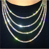 Damen Herren Halsketten Halskette HipHop Zirkonia Chrom Golden Silber 21~50 cm Modische Halsketten Schmuck Für Strasse Abiball Geburtstag Festival Lightinthebox