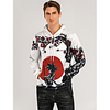Damen Herren Kapuzenshirt 3D Alltag Grundlegend Kapuzenpullover Sweatshirts Weiß Lightinthebox