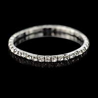 Damen Herren Kristall Tennisarmband Billig Krystall Armband Schmuck Für Hochzeit Normal Alltag / Zirkonia / versilbert / Zirkonia Lightinthebox