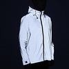 Damen Herren Langarm Laufschienenjacke Reflektierende Jacke Laufjacke Voller Reißverschluss Oberbekleidung Jacke Kapuzenshirt Athlässigkeit Nacht Warnschutz Reflektierend Windundurchlässig Fitness Lightinthebox