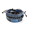 Damen Herren Lederarmbänder Geometrisch gewebte Grundlegend Böhmische Klassisch Punk Leder Armband Schmuck Blau Für Hochzeit Neues Baby Geschenk Abendgesellschaft Ausgehen Büro Karriere Lightinthebox