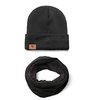 Damen Herren Mütze für Wanderer 2 Stücke Winter Außen Windundurchlässig Warm Weich Dick Hals Gamaschen Schädel Caps Volltonfarbe Polyester-Taft Schwarz Fuchsie Grau für Klettern Strand Camping Lightinthebox