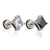 Damen Herren Ohrring Klassisch Mini Ohrringe Schmuck Weiß / Schwarz Für Weihnachten Party Jahrestag Karnival Festival 1 Stück Lightinthebox