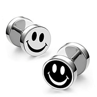 Damen Herren Ohrring Klassisch Mini Ohrringe Schmuck Weiß / Schwarz Für Weihnachten Party Jahrestag Karnival Festival 1 Stück Lightinthebox