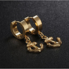 Damen Herren Ohrring Vintage-Stil Anker Stilvoll Ohrringe Schmuck Silber / Gold / Schwarz Für Geschenk Alltag 1 Paar Lightinthebox