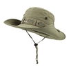 Damen Herren Sonnenhut Fischen-Hut Fischerhut Wanderhut 1 Stücke Außen Tragbar Sonnenschutz UV-beständig UV-resistant Hut Volltonfarbe POLY Dunkelgrün Grün für Campen und Wandern Jagd Angeln Lightinthebox