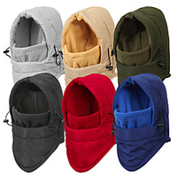Damen Herren Wanderhut Skimaske Ski Mützen Nackenwärmer mit Kapuze 1 Stücke Winter Außen Tragbar Warm Weich Komfortabel Hut Volltonfarbe Vlies Baumwolle Schwarz Rot Armeegrün für Angeln Klettern Lightinthebox