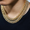 Damen Herren Weiß Kubikzirkonia Halskette Kubanische Verbindung Freunde Europäisch HipHop Aleación Gold Silber 55 cm Modische Halsketten Schmuck 1pc Für Strasse Geschenk Festival Lightinthebox