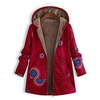 Damen Parka Alltag Täglich Valentinstag Herbst Winter Lang Mantel Regular Fit Windundurchlässig Warm Schick Modern Alltag Jacken Langarm Muster Tasche Bedruckt Blau Schwarz Grün / Gefüttert Lightinthebox