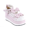 Damen Schuhe Sweet Lolita Keilabsatz Schuhe Schleife 7 cm Weiß Rosa PU - Leder / Polyurethan Leder Halloweenkostüm / Prinzessin
