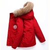 dicke Daunenjacke für Damen im Freien,  wasserdichter Reißverschluss,  mit Pelzbesatz verzierter Parka mit Kapuze,  entspannter Mantel Lightinthebox