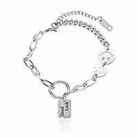 dve mode kettenarmband,  goodluck anhänger titan edelstahl kettenarmbänder für frauen,  nickelfrei,  hypoallergen (stahl) Lightinthebox