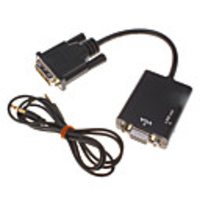 DVI 18 1 auf-VGA-Stecker auf Stecker mit 3, 5-mm-AV-Kabel Schwarz (0, 5 M)