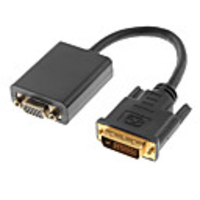 DVI (18 1) Stecker auf VGA Buchse Adapter-Kabel (0, 3 m Schwarz)