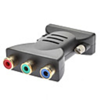 DVI 24 5 Stecker auf Cinch-Composite-Buchse Adapter Schwarz