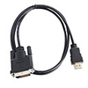 DVI-D 24 1 (männlich) auf HDMI (Stecker) Kabel für Home Theater - Schwarz Gold (1, 0 m)
