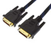 DVI Stecker auf Stecker Kabel mit 2-Kern-Net-Plated Black Blue (10M)