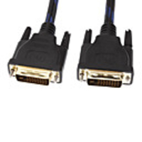 DVI Stecker auf Stecker Kabel mit 2-Kern-Net-Plated Black Blue (5M)