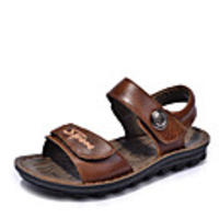 dw Frühjahr neue Jungen Mode Ledersandalen (gelb)