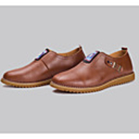 Dwzmn Herren British Fashion Business Casual Lederschuhe (Brown)