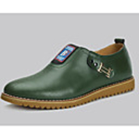 Dwzmn Herren British Fashion Business Casual Lederschuhe (Grün)
