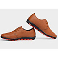 Dwzmn Herren Klassische Snake Lederschuhe (Light Brown)