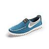 Dwzmn Herren Komfortable Mode-Strick Low Canvas-Schuhe (Blau)