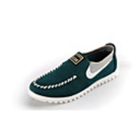 Dwzmn Herren Komfortable Mode-Strick Low Canvas-Schuhe (Grün)