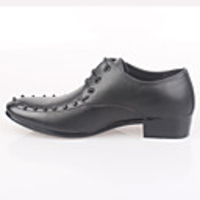 Dwzmn Herrenmode casual Flügel des Trinkgeldes High Heel Leder-Schuhe