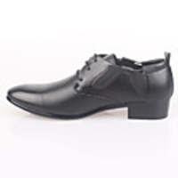 Dwzmn Herrenmode Schnürung Flügel des Trinkgeldes High Heel Leder-Schuhe