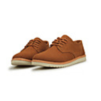 Dwzmn Männer-One-Farb Schnürung Low Canvas-Schuhe (Camel)