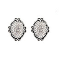 DZL Frauen übertreiben owal Muster Ohrstecker