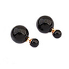 DZL Frauen Elegante schwarze Perle Ohrstecker