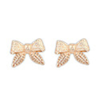 DZL Frauen eleganter Bogen Muster Ohrstecker