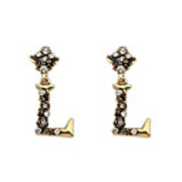 DZL Frauen eleganter Brief Muster Ohrringe