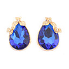 DZL Frauen eleganter großen Edelstein-Ohrstecker