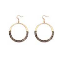 DZL Frauen eleganter großer Runde Ohrstecker