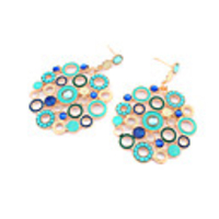 DZL Frauen eleganter Multi-Color Ohrstecker