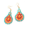 DZL Frauen eleganter orangefarbenen Ohrringe