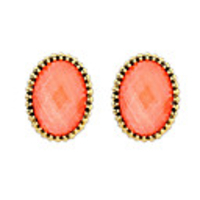 DZL Frauen eleganter owal Muster Ohrstecker