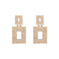 DZL Frauen eleganter Schnitt Out Diamant-Ohrringe