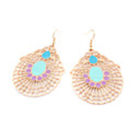 DZL Frauen eleganter Schnitt Out Gem Ohrringe