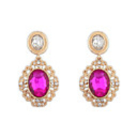 DZL Frauen Vintage-Edelstein Ohrstecker