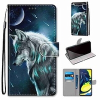 fall für samsung galaxy s22 s21 plus ultra a72 a52 a42 a32 s10 e brieftasche kartenhalter mit ständer nachdenklicher wolf pu leder tpu für a10s / a20s / a50 a70 a90 (2019) / note 10 plus / j6 plus Lightinthebox