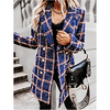 Frauen Pea Coat regelmäßige Farbe Block Plaid Arbeit Streetwear weiß schwarz blau khaki s m l xl Lightinthebox