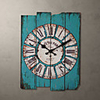 H15 "Country Style Light Blue Wanduhr