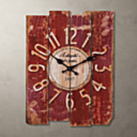 H15 "Country Style Red Wanduhr