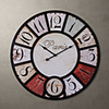 H23 "Country Retro Style Metall-Wanduhr