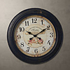 H24 "Autique Design Metall Wanduhr